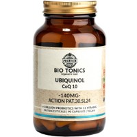 Bio Tonics Ubiquinol CoQ 10, 140mg & Probiotics 90caps - Συμπλήρωμα Διατροφής με Συνένζυμο Q10 ως Ουμπικινόλη & Προβιοτικά για Ενέργεια, Τόνωση του Οργανισμού σε Κυτταρικό Επίπεδο με Ισχυρή Αντιοξειδωτική Δράση