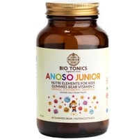 Bio Tonics Anoso Junior Vitamin C 60mg, 60 Ζελεδάκια - Συμπλήρωμα Διατροφής με Βιταμίνη C για Αντιμετώπιση των Συμπτωμάτων του Κοινού Κρυολογήματος & Ενίσχυση του Ανοσοποιητικού για Παιδιά από 3 Ετών με Γεύση Φράουλα, Πορτοκάλι & Σταφύλι