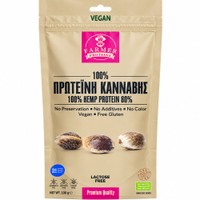 Farmer Proteins Hemp Protein Isolate 80% 100g - Συμπλήρωμα Διατροφής Πρωτεΐνης από Σπόρους Κάνναβης Υψηλής Ποιότητας & Βιοδιαθεσιμότητας για Ενίσχυση, Ενέργεια, & Γράμμωση με Οργανικής Προέλευσης Βιταμίνες, Μέταλλα & Αντιοξειδωτικά