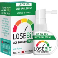 Losebig Stop Snacking Diet Oral Spray 30ml - Mint - Συμπλήρωμα Διατροφής σε Μορφή Spray με Χρώμιο & Εκχυλίσματα Βοτάνων για Έλεγχο της Όρεξης, Κατά του Τσιμπολογήματος & Απώλεια Βάρους με Γεύση Μέντα