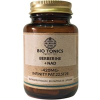 Bio Tonics Berberine & NAD+ 420mg, 30caps - Συμπλήρωμα Διατροφής Βερβερίνης & NAD+ για την Αντιμετώπιση του Μεταβολικού Συνδρόμου, Ενέργεια σε Κυτταρικό Επίπεδο με Ισχυρές Αντιοξειδωτικές Ιδιότητες