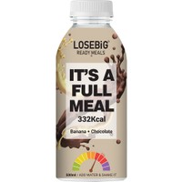 Losebig Full Meal 332Kcal 500ml - Banana - Chocolate - Συμπλήρωμα Διατροφής Πλήρους Γεύματος Πλούσιο σε Βιταμίνες & Μέταλλα, Χαμηλής Θερμιδικής Αξίας για Ενέργεια, Τόνωση & Αίσθημα Πληρότητας σε Μορφή Σκόνης για Χρήση On The Go με Γεύση Μπανάνα & Σοκολάτα