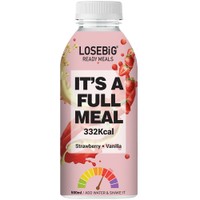 Losebig Full Meal 332Kcal 500ml - Strawberry - Vanilla - Συμπλήρωμα Διατροφής Πλήρους Γεύματος Πλούσιο σε Βιταμίνες & Μέταλλα, Χαμηλής Θερμιδικής Αξίας για Ενέργεια, Τόνωση & Αίσθημα Πληρότητας σε Μορφή Σκόνης για Χρήση On The Go με Γεύση Φράουλα & Βανίλια