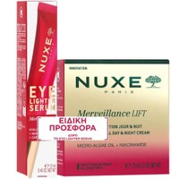 Nuxe Promo Merveillance Lift The Exceptional Day & Night Cream 75ml & Δώρο Lift Eye Lighter Serum 12ml - Αντιγηραντική Κρέμα Ημέρας & Νύχτας που Λειαίνει τις Ρυτίδες & Προσφέρει Άμεσο Εφέ Lifting & Υβριδικός Ορός Ματιών με Χρώμα Άμεσης Κάλυψης για Λάμψη Κατά των Μαύρων Κύκλων