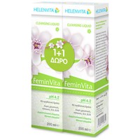 Helenvita Πακετο Προσφοράς FeminVita pH 4.2 Cleansing Liquid 2x200ml - Υγρό Καθαρισμού για την Ευαίσθητη Περιοχή με Πρεβιοτική Δράση