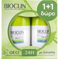 Bioclin Promo Deo 24h Roll-On 2x50ml - Αποσμητικό Roll-On με Ξυλιτόλη & Βιταμίνη E με Δροσερό Άρωμα, Ιδανικό σε Περιπτώσεις Κανονικής Εφίδρωσης