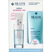 Rilastil Promo Aqua 72H Intensive Moisturizer Gel Cream 40ml & Δώρο Face Cleanser 50ml - Κρέμα Gel Προσώπου για Έως & 72 Ώρες Εντατική Ενυδάτωση & Απαλό Καθαριστικό Προσώπου με Υαλουρονικό Οξύ, Κεραμίδια & Ω6