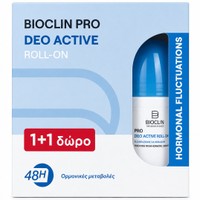 Bioclin Promo Pro Deo Active 48h Roll-on 100ml (2x50ml) - Αποσμητικό σε Μορφή Roll on για την Αντιμετώπιση της Έντονης Εφίδρωσης που Προκαλείται σε Περιόδους Ορμονικών Μεταβολών