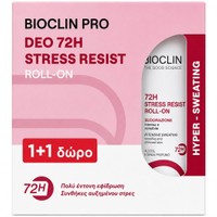 Bioclin Promo Pro Deo 72h Stress Resist Roll-on 100ml (2x50ml) - Αποσμητικό σε Μορφή Roll on για την Αντιμετώπιση της Πολύ Έντονης Εφίδρωσης που Προκαλείται σε Συνθήκες Αυξημένου Στρες