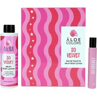 Aloe Colors Promo So Velvet Eau de Toilette 10ml & Milky Body Lotion 150ml - Κολόνια Roll-on για Κάθε Περίσταση με Εύκολη & Γρήγορη Εφαρμογή & Ενυδατικό Γαλάκτωμα Σώματος με Βούτυρο Καριτέ & Υαλουρονικό Οξύ