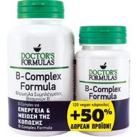 Doctor's Formulas Promo B-Complex Formula 180caps - Συμπλήρωμα Διατροφής Συμπλέγματος Βιταμινών Β για την Καλή Υγεία του Νευρικού Συστήματος Κατά της Κούρασης & Κόπωσης