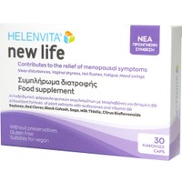 Helenvita New Life 30caps - Συμπλήρωμα Διατροφής με Εκχυλίσματα Φυτών Πλούσιο σε Ισοφλαβόνες & Βιταμίνες για Ορμονική Ισορροπία, Καθυστέρηση Απώλειας Οστού, Μείωση Εξάψεων & Συναισθηματική Σταθερότητα για Γυναίκες στην Εμμηνόπαυση