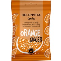 Helenvita Orange & Ginger Sore Throat & Cough Candies 20 Τεμάχια - Συμπλήρωμα Διατροφής με Βιταμίνες για Ενίσχυση του Ανοσοποιητικού που Καταπραΰνουν Άμεσα τον Ερεθισμένο Λαιμό & Ανακουφίζουν από το Βήχα με Γεύση Πορτοκάλι Τζίντζερ