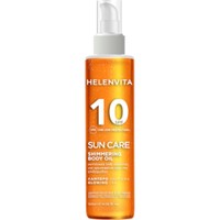 Helenvita Sun Care Shimmering Body Oil Spf10, 120ml - Αντηλιακό Λάδι Σώματος Χαμηλής Προστασίας για Χρυσαφένια Όψη της Επιδερμίδας
