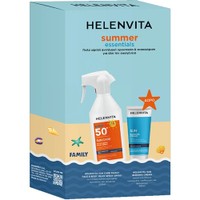 Helenvita Promo Family Sun Care Spf50+ Face & Body Milky Spray 300ml & Δώρο Burning Antiflogistic Cream 100ml & Νεσεσέρ 1 Τεμάχιο - Αντηλιακό Γαλάκτωμα Spray Προσώπου & Σώματος Πολύ Υψηλής Προστασίας & Αντιφλογιστική Κρέμα Εμπλουτισμένη με Βιταμίνες