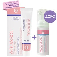 Aquasol Promo Femina Vaginal Atrophy 30ml & Δώρο Intimate Cleansing Foam 40ml - Εξειδικευμένη Κρέμα για την Κολπική Ξηρότητα & Ατροφία του Κόλπου & Αφρός Καθημερινής Υγιεινής Της Ευαίσθητης Περιοχής