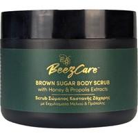 Beezcare Brown Sugar Body Scrub with Honey & Propolis Extracts 240g - Αναζωογονητικό Απολεπιστικό Σώματος Καστανής Ζάχαρης με Εκχυλίσματα Μελιού & Πρόπολης