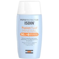 Isdin Fotoprotector 0% Mineral Spf50 Fusion Fluid 50ml - Αντηλιακό Προσώπου Υψηλής Προστασίας & Λεπτόρρευστης Υφής με Φυσικά Φίλτρα Χωρίς Άρωμα, Κατάλληλο & για το Ατοπικό Δέρμα 