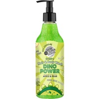 Organic Shop Dino Power Apple & Pear 2-In-1 Hair & Body Wash 500ml - Ενυδατικό Αφρόλουτρο & Σαμπουάν 2 σε 1 με Άρωμα Αχλάδι & Μήλο για Μαλλιά & Σώμα με Αντλία