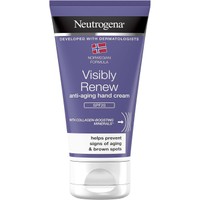 Neutrogena Visibly Renew Anti-Aging Hand Cream Spf20, 75ml - Αντιγηραντική Κρέμα Χεριών με Μεσαίο Δείκτη Αντηλιακής Προστασίας