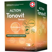 Altion Tonovit Senior 40caps - Συμπλήρωμα Διατροφής Πολυβιταμινών, Μετάλλων & Ιχνοστοιχείων για Σωματική & Πνευματική Τόνωση Ειδικά Σχεδιασμένο για Άτομα άνω των 50 Ετών