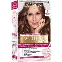 L'Oreal Paris Excellence Creme 1 Τεμάχιο - 6 Ξανθό Σκούρο - Μόνιμη Βαφή σε Κρέμα Τριπλής Προστασίας για Κάλυψη των Λευκών