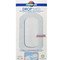 Master Aid Drop Med Woundpad with Antibacterial Substance 10.5x18cm 5 Τεμάχια - Αυτοκόλλητες, Αντικολλητικές Γάζες Εμποτισμένες με Απολυμαντικό