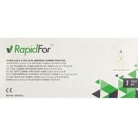 RapidFor Covid-19 - Flu A/B Antigen Combo Test Kit 1 Τεμάχιο - Κασέτα Ταχείας Ανίχνευσης Αντιγόνου Covid-19 & Γρίπης Τύπου Α/Β με Ρινοφαρυγγικό Δείγμα