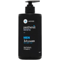 Medisei Panthenol Extra Men 3in1 Cleanser 500ml - Ανδρικό Αφρόλουτρο - Σαμπουάν για Πρόσωπο - Σώμα - Μαλλιά με Ήπια Σύνθεση
