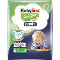 Babylino Sensitive Pants Cotton Soft Unisex No6 Extra Large (13-18kg) 18 Τεμάχια - 