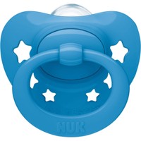 Nuk Signature Silicone Soother Μπλε 6-18m 1 Τεμάχιο, Κωδ 10736694 - Ορθοδοντική Πιπίλα με Θηλή Σιλικόνη