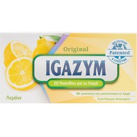 Igazym Original Lemon 20 Pastilles - Συμπλήρωμα Διατροφής με Πρωτόγαλα & Ασπράδι Αυγού που Μαλακώνουν & Καταπραΰνουν τον Λαιμό Συμβάλλοντας στην Καλή Λειτουργία του Ανοσοποιητικού με Γεύση Λεμόνι