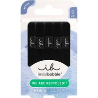 Invisibobble Ecotie Hair Tie Black 5 Τεμάχια - Λαστιχάκια Μαλλιών για Κράτημα με Λιγότερα Σημάδια, Λιγότερο Πόνο & Φθορά
