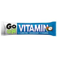 Go On Vitamin Bar Coconut & Milk Chocolate 50g - Μπάρα Καρύδας με L- Καρνιτίνη, Μαγνήσιο, Βιταμίνες & Επικάλυψη Σοκολάτας Γάλακτος