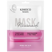 Kimoco Purifying & Calming Face Sheet Mask with Niacinamide & Tea Tree Extract 23ml - Καταπραϋντική Μάσκα Προσώπου με Νιασιναμίδη & Εκχύλισμα Δέντρου Τσαγιού