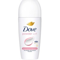 Dove Roll On Powder Soft 48h 50ml - Αποσμητικό με Αντιιδρωτική Προστασία που Διαρκεί Έως & 48 Ώρες με Άρωμα Παιώνια, Κεχριμπάρι
