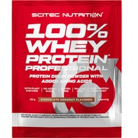 Scitec Nutrition 100% Whey Protein Professional 30g - Chocolate Coconut - Συμπλήρωμα Διατροφής με Καθαρή Πρωτεΐνη Ορού Γάλακτος Εμπλουτισμένη με Αμινοξέα