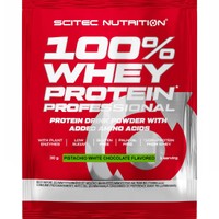 Scitec Nutrition 100% Whey Protein Professional 30g - Pistachio White Chocolate Flavored - Συμπλήρωμα Διατροφής με Καθαρή Πρωτεΐνη Ορού Γάλακτος Εμπλουτισμένη με Αμινοξέα