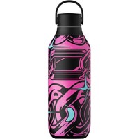 Chilly's Series 2 Bottle 500ml, Κωδ 22622 - Magenta Madness - Ανοξείδωτο Μπουκάλι Θερμός με Σχέδιο