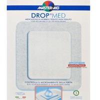 Master Aid Drop Med Woundpad with Antibacterial Substance 15x17cm 3 Τεμάχια - Αυτοκόλλητες, Αντικολλητικές Γάζες Εμποτισμένες με Απολυμαντικό