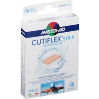 Master Aid Cutiflex Med Waterproof Strips 78x26mm Large 10 Τεμάχια - Αυτοκόλλητα Επιθέματα Αδιάβροχα