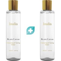 Σετ Inalia Black Caviar Cleansing & Toning Water 2x200ml - Νερό Καθαρισμού Προσώπου, Ματιών & Χειλιών με Εκχύλισμα Χαβιαριού