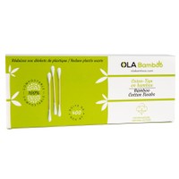 OLABamboo Cotton Swabs 400 Τεμάχια - Μπατονέτες Από Φυσικό Μπαμπού & Φυσικό Βαμβάκι