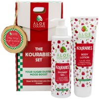 Aloe Colors Promo The Kourabies Set Shower Gel 200ml & Body Lotion 120ml & Δώρο Christmas Ornament - Ενυδατικό Αφρόλουτρο που Mοσχοβολά Χριστούγεννα με Άρωμα Κουραμπιέ & Ενυδατικό Γαλάκτωμα Ξυπνούν Γλυκές Αναμνήσεις