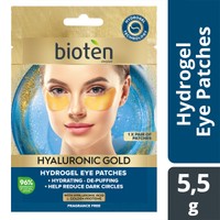 Bioten Hyaluronic Gold Eye Patches 1 Ζευγάρι - Patches Ματιών για Ενυδάτωση & Μείωση του Πρηξίματος, Μαύρων Κύκλων με Υαλουρονικό Οξύ & Χρυσές Πρωτεΐνες