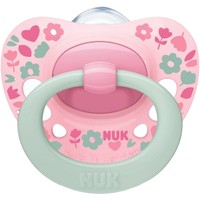 Nuk Signature Orthodontic Silicone Soother 18-36m Ροζ 1 Τεμάχιο, Κωδ 10520449 - Ορθοδοντική Πιπίλα με Θηλή Σιλικόνη