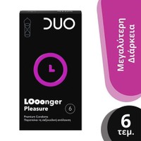 Duo Longer Pleasure Condoms 6 Τεμάχια - Προφυλακτικά με Επιβραδυντικό για Απόλαυση Μεγαλύτερης Διάρκειας