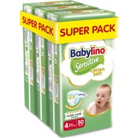 Σετ Babylino Sensitive Cotton Soft Maxi Νο4 (8-13kg) 150 Τεμάχια (3x50 Τεμάχια) - 