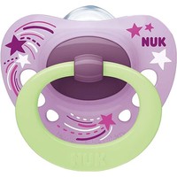 Nuk Signature Night Orthodontic Silicone Soother 6-18m Ροζ 1 Τεμάχιο, Κωδ 10736695 - Ορθοδοντική Πιπίλα Σιλικόνης που Λάμπει στο Σκοτάδι