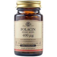 Solgar Folacin Folic Acid 400μg, 100tabs - Συμπλήρωμα Διατροφής Φολικού Οξέος για την Υποστήριξη μια Καλής Εγκυμοσύνης